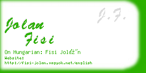 jolan fisi business card